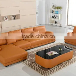 Modern Cow Leather Home Used Black High Quality Promotion Living Room Furniture AL706-1 Quality Choice thumbnail-1