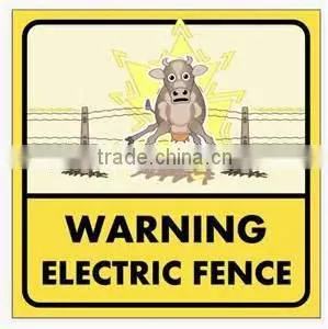 UV Flatbed Print Custom Full Colour High Quality Electric Fence Warning Sign thumbnail-1