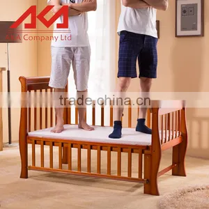 Multipurposes Wooden Baby Crib With Wheels Solid Wood Baby Cribs thumbnail-1