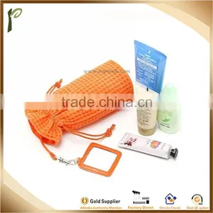 Popwide Promotional Waffle Cotton Drawstring Cosmetic Travel Bag thumbnail-6