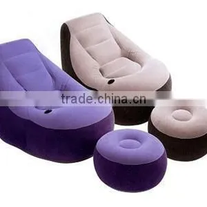 Inflatable Room Furnitures Modern Flocking Sofa / Flocked Bean Bag thumbnail-1
