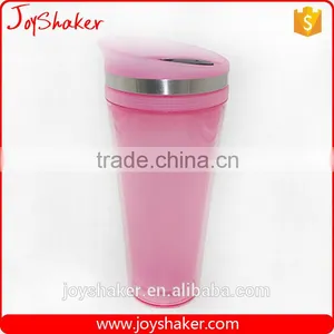 400ml BPA Free Double Wall Plastic Cup With Screw On Lid thumbnail-4