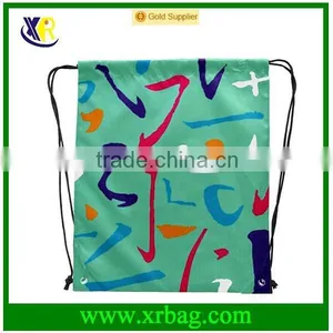 Manufacturer Provide Full Color Printed Drawstring Gym Backpack Bag thumbnail-2