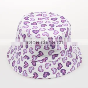 Kids Floral Print Bucket Hat Sun Cap thumbnail-1