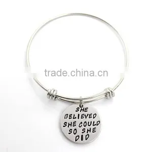 Custom Jewelry Factory OEM Bangle Bracelets With Charms thumbnail-1