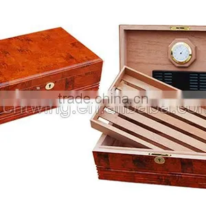 Handmade Electric Spanish Cedar Cigar Humidor for 100 Cigars,humidor Cigar Watch Box thumbnail-5