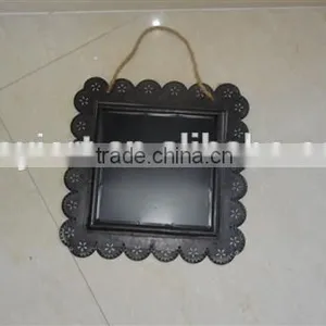 SQUARE METAL SHABBY CHALK BOARD WALL HANGING thumbnail-1