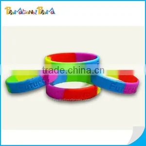 Cheaper Engraved and Filled Color Silicone Wristbands thumbnail-1
