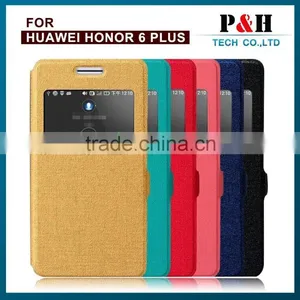 China Wholesale PU Leather Case Flip Phone Case With Window View for Huawei Honor 6 thumbnail-1