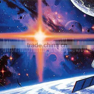 Painting Space Picture Print on Canvas With Led thumbnail-1