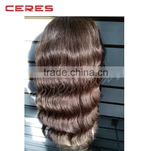 Customize Acceptable Brown Hair Wig Lace Front Deep Wave Brazilian Human Hair Wig thumbnail-1