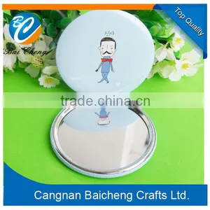 Promotion Custom Tin Pocket Mirror Round Cosmetic Mirror thumbnail-5