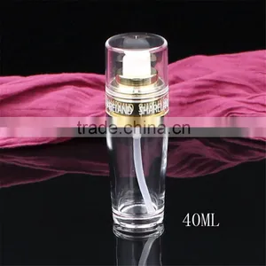 Luxury 120ml Glass Bottle for Cosmetic Packaging V-shape Pump Cosmetic Bottles thumbnail-2