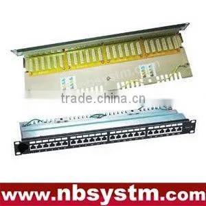 24 Port STP Cat6 Patch Panel 19" 1U,LSA IDC thumbnail-1