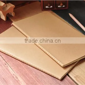 Blank Notepad Book Vintage Soft Copybook Daily Memos Kraft Cover Journal Notebooks thumbnail-5