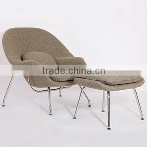 Womb Chair With Footrest Eero Saarinen Lounge Chair thumbnail-1