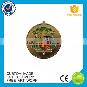 Manufacture Double Sides Logo Plating Gold Custom 3D Round Metal Medals thumbnail-4