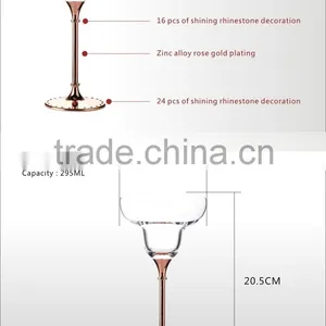 Stocked,Eco-Friendly Feature and Glass Drinkware Type Diamond Shaped Whisky Glass Gold Color Stem Using Wendding thumbnail-4