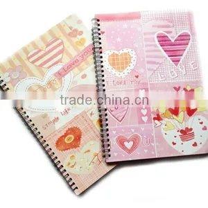 Spiral Notebook With Heart Printing,school Notebook thumbnail-1