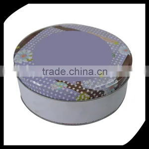Cute Round Perfume Gift Tin Can Small Metal Tin Boxes Fancy/ Empty Round Candy Tin Box thumbnail-1