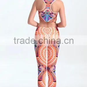 Yiwu Wholesale Women Tights GYM Leggings Orange Spandex Women Tights GYM Leggings thumbnail-4