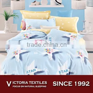 Lucky Star 100% Cotton Kids Duvet Quilt Cover Bedding Set Bed Linen With Bed Sheets Set thumbnail-1