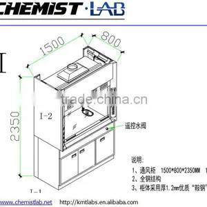 Laboratory Chemical Steel Fume Hood With Centrifugal Fan thumbnail-2