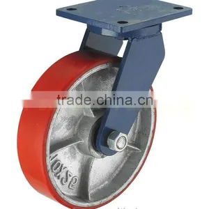 High Quality Super Heavy Duty Iron Core Polyurethane In Huge Loaded Swivel Caster Wheels thumbnail-1
