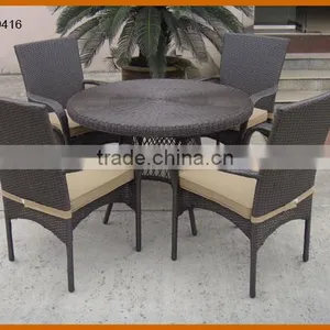 Outdoor 5Pcs Rattan Dining Room Set thumbnail-1