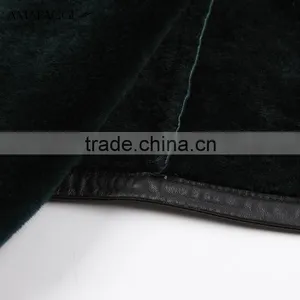Top Quality Women's Sheared Black Mink Reversible Fur Coat thumbnail-6