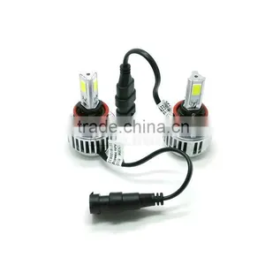 Universal Car Headlights 36W 3COB 3300LM LED H8 H9 H11 6000K White 3000K Yellow Amber LED COB Headlamp thumbnail-3