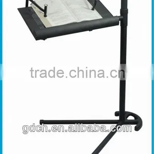 Portable Aluminum Bedside Ground Stand With Book Clamping thumbnail-1