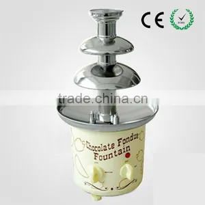 Yellow Color Stainless Steel 3 Layers CE,RoHS Certification Home Party Small Chocolate Fountain for Sale thumbnail-1