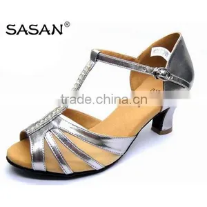 T Strip Woman Swing Dance Shoes Medium Heel Salsa Dance Shoes Latin Dance Shoes C123 thumbnail-3