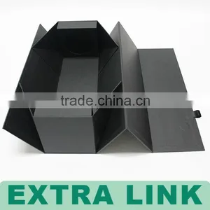 Custom Logo Black Single Bottle Wine Gift Box 375ml Bottle Luxury Wine Box thumbnail-1