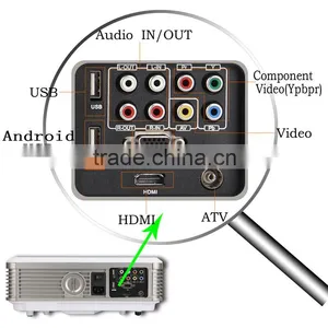 LED Projector With 2600 Lumens, Android Projector WiFi Wireless Network thumbnail-6