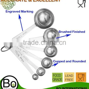11-Piece Stainless Steel Measuring Spoons/Cups Set - Premium Stackable Tablespoons Measuring Set for Dry and Liquid Ingre thumbnail-1