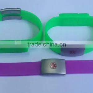 Customized Silicone Wrist Band Usb Driver With Metal thumbnail-6