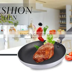 Cheap Black Cookware Aluminium Non Stick Round Fry Pan thumbnail-2