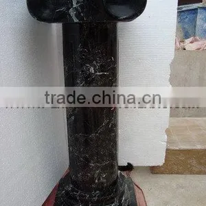 BLACK ZEBRA MARBLE PEDESTALS thumbnail-3