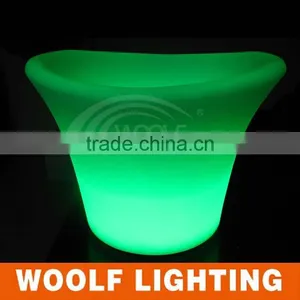 Indoor and Outdoor IP65 Waterproof Level Color Changing Plastic Led Flower Pots Light up Pots Lighting Pot thumbnail-3