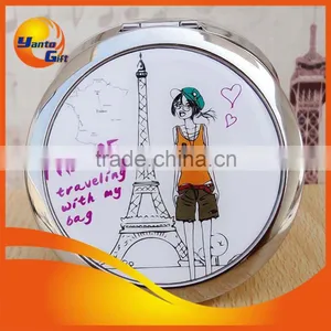 Custom Logo Printing Pocket Cosmetic Mirror thumbnail-1