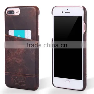 Retro Leather Phone Case With Card Slot Back Cover For IPhone 6/6s/7/7 Plus thumbnail-3