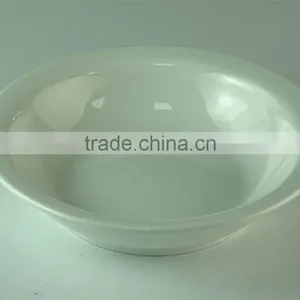 Cheap Large Flat Double-deck White Round Ceramic Bowl thumbnail-2