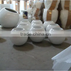 FO-186 Round Shape Fiberglass Flower Planter for Decor thumbnail-6