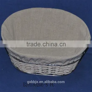 Woven Metal Wire Basket With Liner thumbnail-2