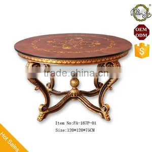 Antique Round Table For Living Room Furniture thumbnail-1