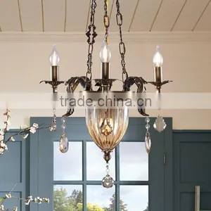 New Arrival Classic European Baroque Style Antique Golden Brass Pendant Light, Chandelier for Bedroom BF12-05254h thumbnail-4