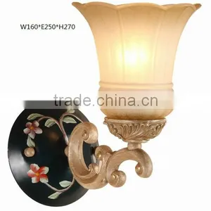 BISINI Royal Decorative Hand Paint Iron Hall Wall Lamp thumbnail-2