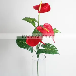 Vivid Fake Artificial Anthurium Decorative Anthurium Flower for Landscaping Decoration thumbnail-1